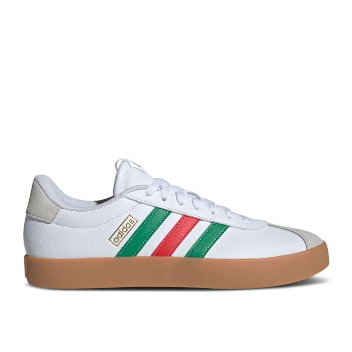 アディダス Adidas 【 Vl Court 3.0 \u0027White Green Red\u0027 Men Cloud White/Green/Red 】 厚地の外套 green 緑・緑であること メンズ 白いこと 白いこと green 緑・緑であること Red 赤・赤いこと