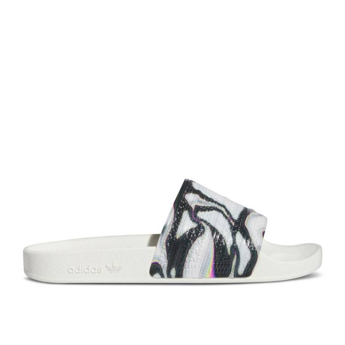アディダス Adidas 【 Pabllo Vittar X Adilette Slide 'Pride' Men Cloud White/Black/Black Box/Cloud White 】 アディレッタ Slide サンダル メンズ 白色 ホワイト 黒色 ブラック ボックス