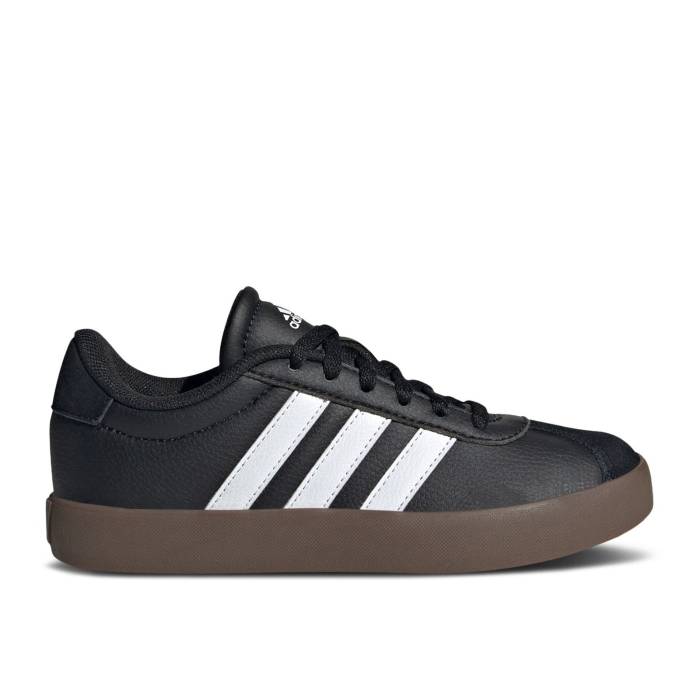 アディダス Adidas 【 Vl Court 3.0 K 'Black White Gum' Youth Core Black/Cloud White/Gum 】 コート 白色 ホワイト ジュニア キッズ コア 黒色 ブラック 白色 ホワイト｜スニケス 27,495円