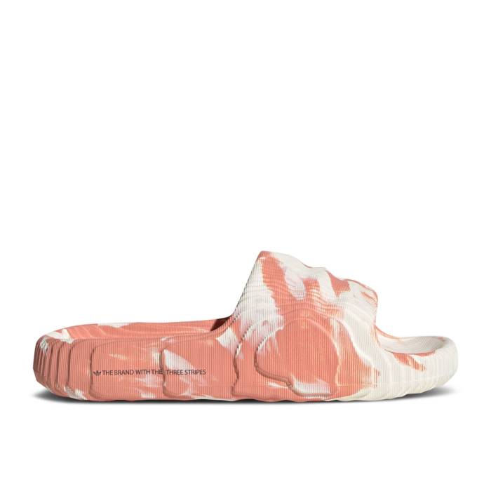 アディダス Adidas 【 Adilette 22 Slides 'Wonder Clay Earth Strata' Men Wonder White/Wonder Clay/Earth Strata 】 アディレッタ メンズ 白色 ホワイト｜スニケス
