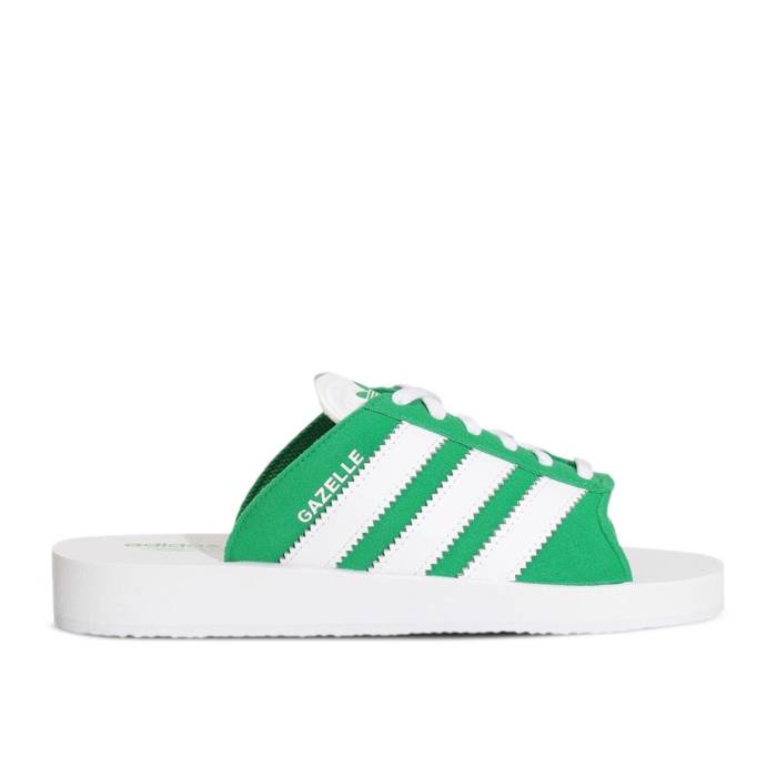 アディダス Adidas 【 Gazelle Beach Slides Green Men Green/Footwear White/Footwear White 】 ガゼル メンズ green 緑・グリーン 白色 ホワイト