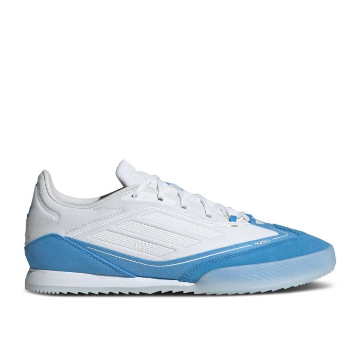 アディダス Adidas 【 Messi Adizero F50 Freestyle \u0027White Blue Burst\u0027 Men Cloud White/Gold Metallic/Blue Burst 】 アディゼロ 無償性表現スタイル 青み 青色 メンズ 白いこと 白いこと ゴールド 青み 青色 張りさける