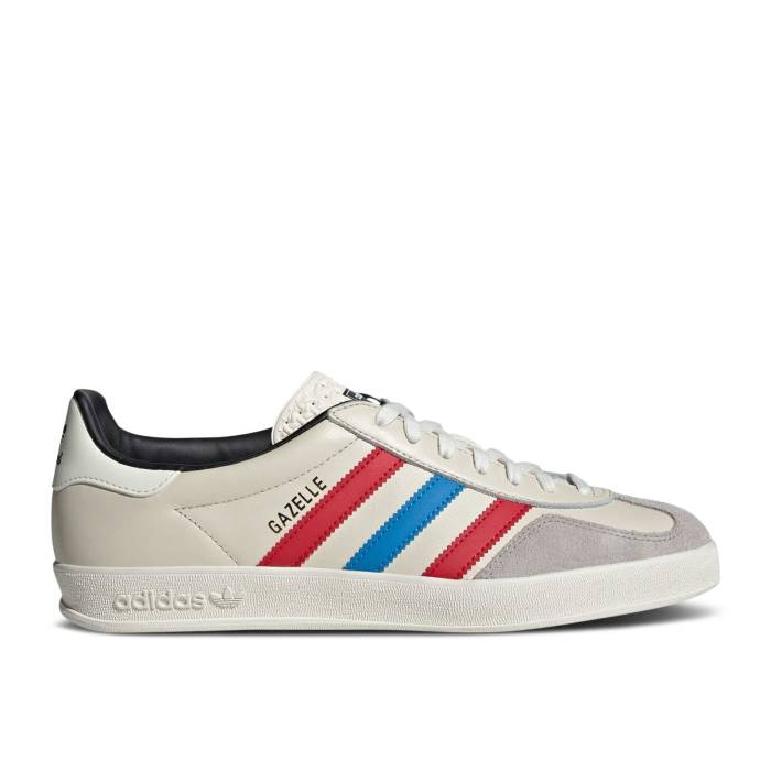 アディダス Adidas 【 Gazelle Indoor 'Chalk Scarlet Blue' Men Chalk White/Better Scarlet/Core Black 】 ガゼル メンズ 白色 ホワイト コア 黒色 ブラック