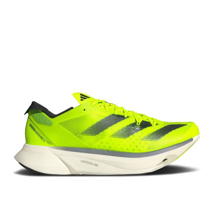 アディダス Adidas 【 Adizero Adios Pro 3 \u0027Lucid Lemon\u0027 Men Lucid Lemon/Core Black/Cloud White 】 アディゼロ アディオス 労働者階級 メンズ 中核グループ 黒いこと 黒いこと 白いこと 白いこと