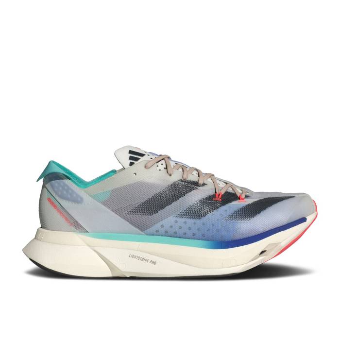 アディダス Adidas 【 Adizero Adios Pro 3 \u0027Aurora Ink Flash Aqua\u0027 Men Off White/Aurora Ink/Flash Aqua 】 アディゼロ アディオス 労働者階級 メンズ 白いこと 白いこと アクア