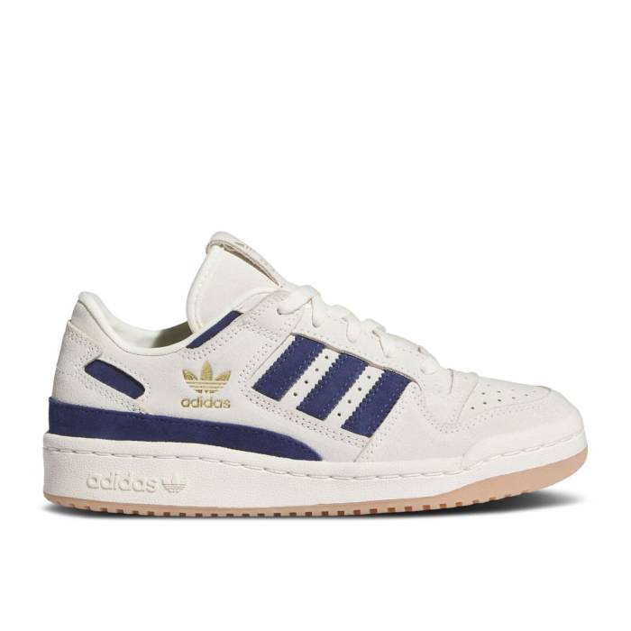 アディダス Adidas 【 Forum Low Cl J 'Cream White Dark Blue' Youth Cream White/Dark Blue/Dark Blue 】 フォーラム 白色 ホワイト ジュニア キッズ クリーム 白色 ホワイト 青色 ブルー|スニケス