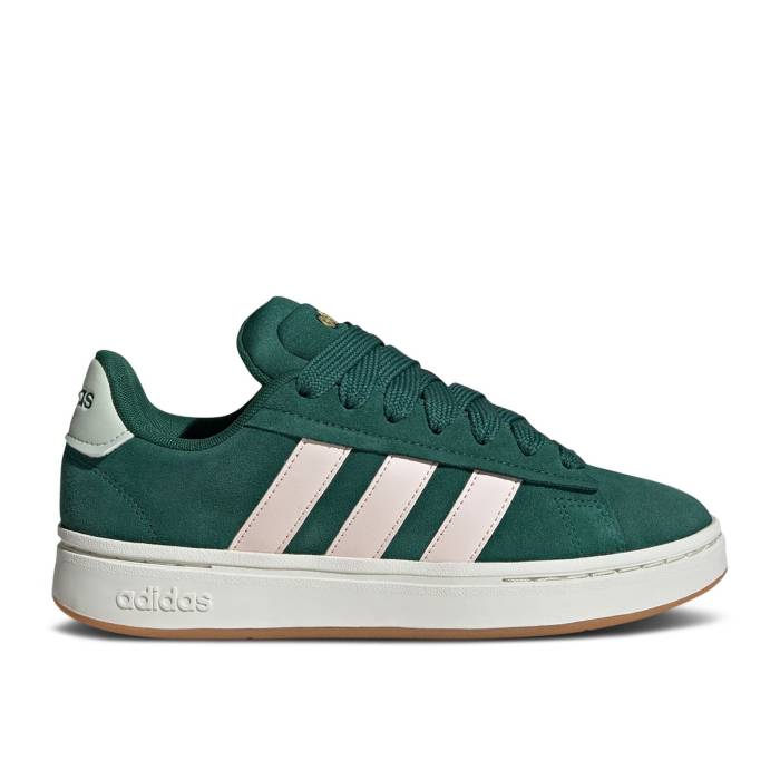 アディダス Adidas 【 Wmns Grand Court Alpha \u0027Collegiate Green Wonder Quartz\u0027 Women Collegiate Green/Wonder Quartz/Linen Green 】 地びた 厚地の外套 アルファ green 緑・緑であること レディース green 緑・緑であること