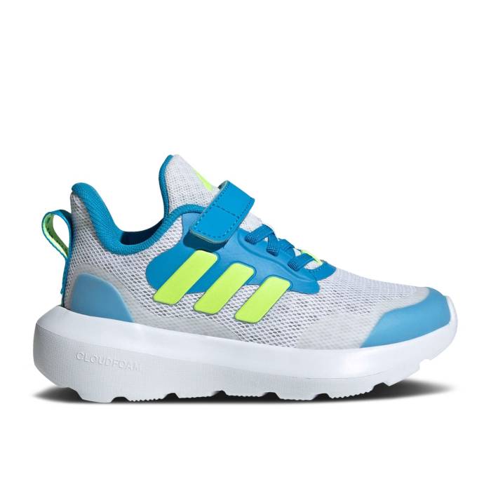 アディダス Adidas 【 Fortarun 2.0 C 'Solar Blue Lucid Lemon' Youth Dash Grey/Lucid Lemon/Solar Blue 】 青色 ブルー ジュニア キッズ 灰色 グレー 青色 ブルー|スニケス