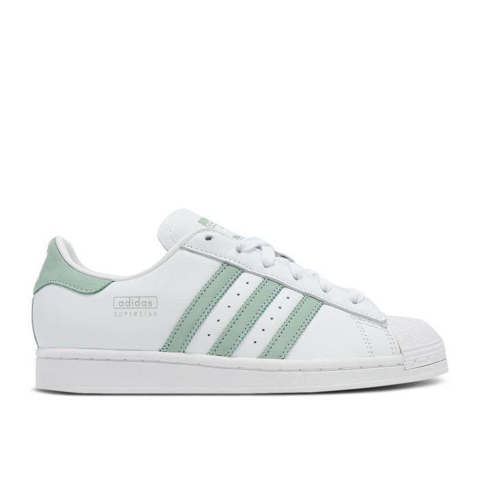 アディダス Adidas 【 Wmns Superstar \u0027White Hazy Green\u0027 Women Cloud White/Hazy Green/Cloud White 】 Superstar はやりっ児 レディース 白いこと 白いこと green 緑・緑であること