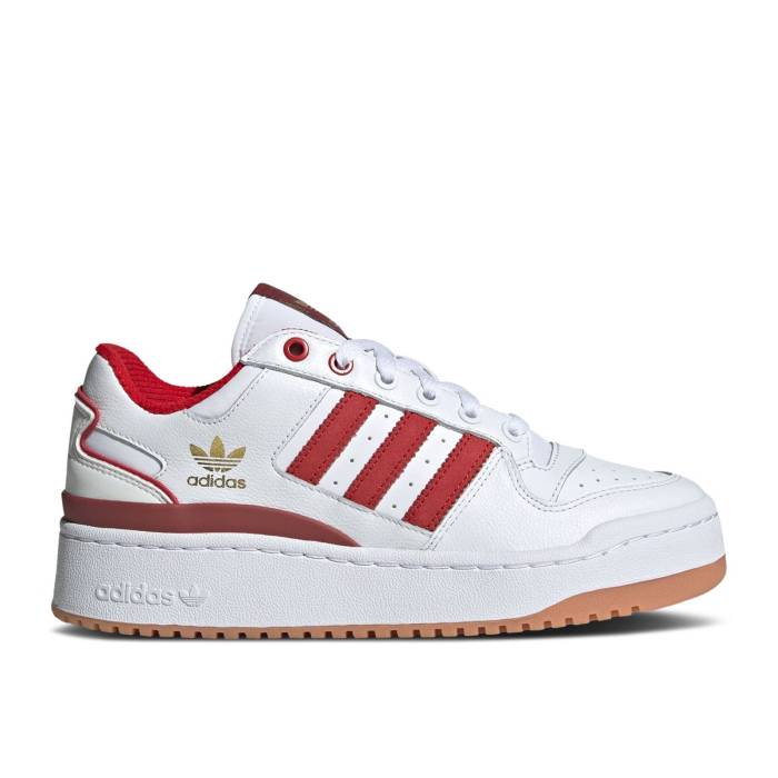 アディダス Adidas 【 Wmns Forum Bold 'White Scarlet Gum' Women Cloud White/Better Scarlet/Preloved Ruby 】 フォーラム レディース 白色 ホワイト|スニケス