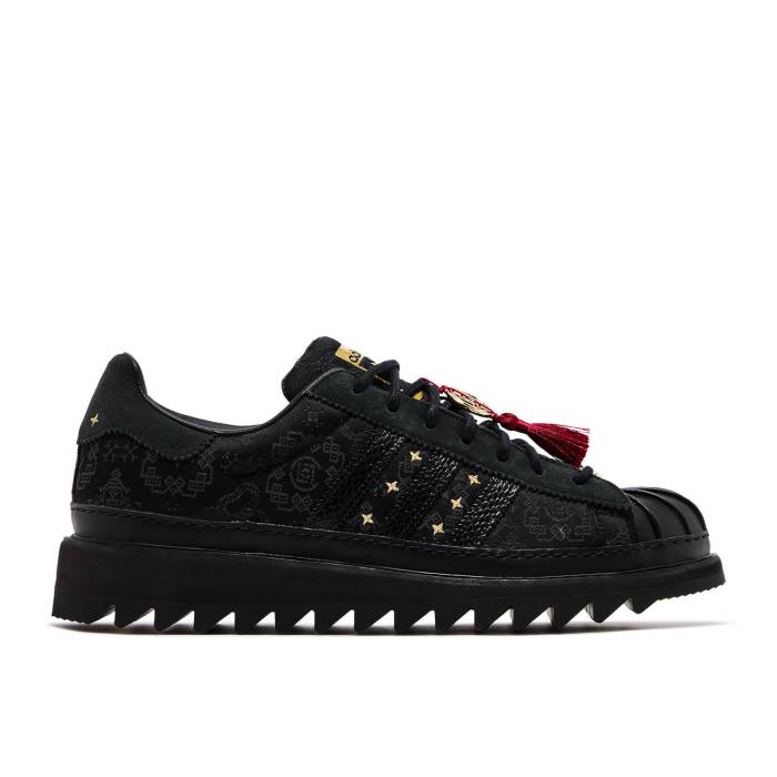 アディダス Adidas 【 Clot X Superstar \u0027Chinese New Year\u0027 Men Core Black/Carbon/Gold Metallic 】 クロット Superstar はやりっ子 メンズ 中核グループ 黒いこと 黒いこと 炭素 ゴールド