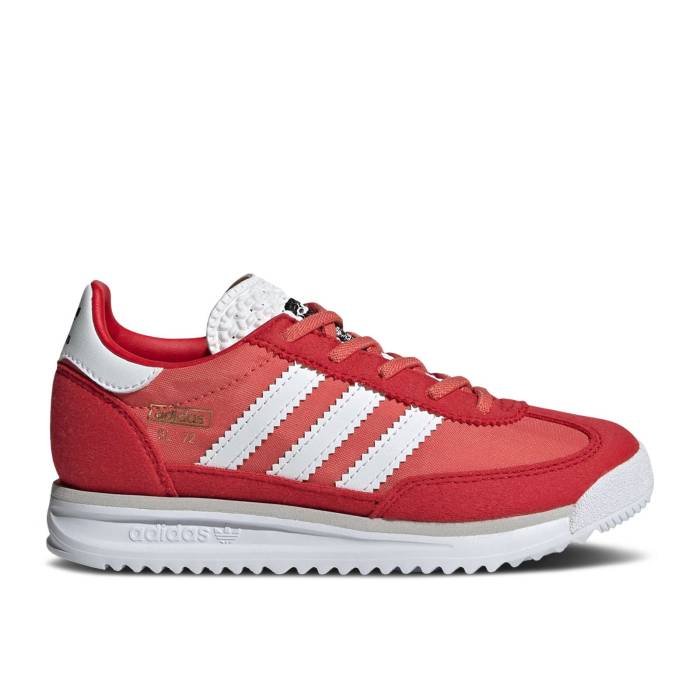 アディダス Adidas 【 Sl72 Rs Elastic Lace C 'Preloved Scarlet' Youth Preloved Scarlet/Cloud White/Better Scarlet 】 ジュニア キッズ 白色 ホワイト|スニケス