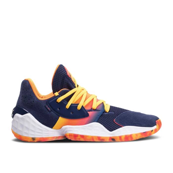 アディダス Adidas 【 Harden Vol. 4 'Tech Indigo Solid Gold' Men Tech Indigo/Signal Pink/Solid Gold 】 ハーデン 藍色・インディゴ ソリッド メンズ テック 藍色・インディゴ pink ピンク ソリッド ゴールド