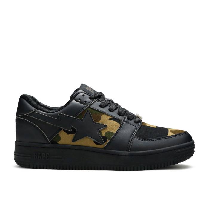 ベイプ Bape 【 Sta Low M1 Men Black/Yellow/Brown 】 メンズ 黒色 ブラック yellow 黄色・イエロー 茶色 ブラウン