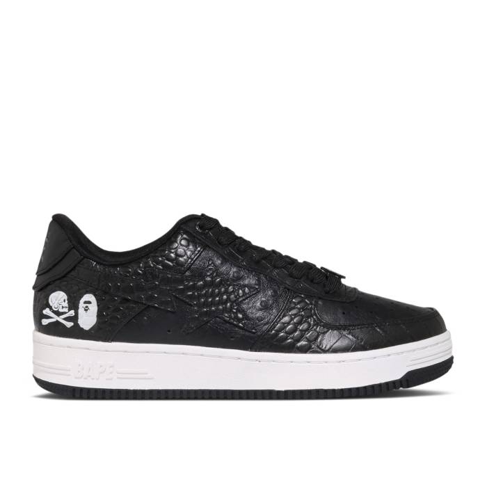 ベイプ Bape 【 Neighborhood X Sta \u0027Black Crocodile \u0026 Ostrich\u0027 Men Black 】 クロコダイル メンズ 黒いこと 黒いこと