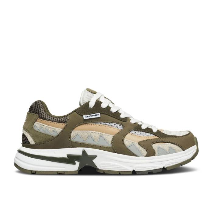 ベイプ Bape 【 Shark Sta #2 M2 \u0027Olive Drab\u0027 Men Olive Drab 】 シャーク メンズ olive オリーブ
