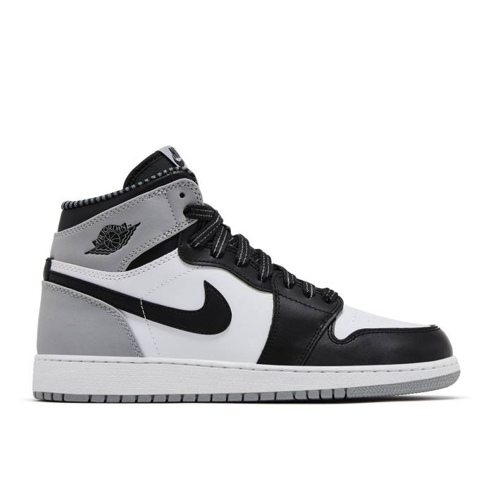 ナイキ エアジョーダン Air Jordan 【 Jordan 1 Retro High Og Bg 'Barons' Youth White/Black-Wolf Grey 】 レトロ ハイ ジュニア キッズ 白色 ホワイト 灰色 グレー|スニケス