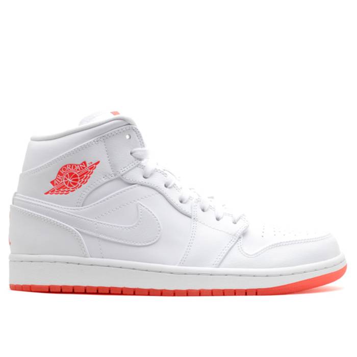 ナイキ　エアジョーダン Air Jordan 【 Jordan 1 Mid Prem 'White Infrared' Men White/Infrared 23 】 ミッド メンズ 白色 ホワイト｜スニケス