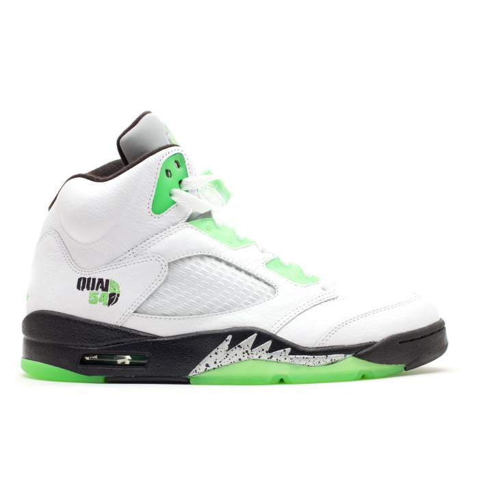 ナイキ エアジョーダン Air Jordan 【 Jordan 5 Retro \u0027Quai 54\u0027 2011 Men White/Rdnt Grn-Blk-Mtllc Slvr 】 レトロ メンズ 白いこと 白いこと