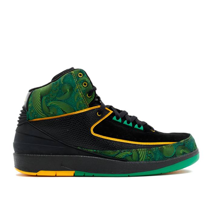 ナイキ　エアジョーダン Air Jordan 【 Jordan 2 High 'Doernbecher' Men Black/Pro Gold-Lucky Green 】 ハイ メンズ 黒色 ブラック プロ green 緑・グリーン｜スニケス