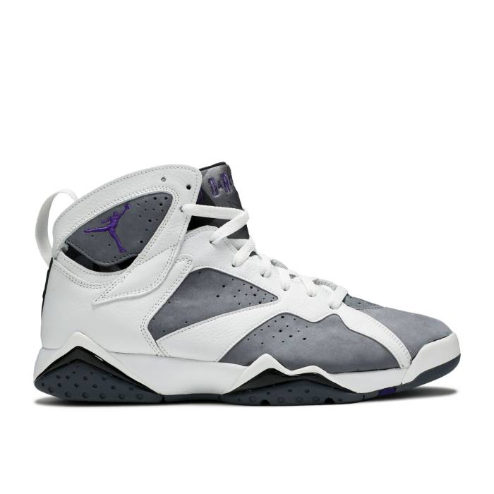 ナイキ エアジョーダン Air Jordan 【 Jordan 7 Retro 'Flint' Men White/Varsity Purple-Flint Grey 】 レトロ メンズ 白色 ホワイト 灰色 グレー|スニケス