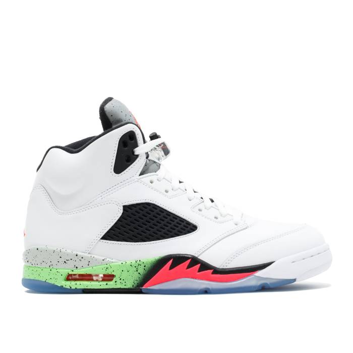ナイキ エアジョーダン Air Jordan 【 Jordan 5 Retro \u0027Pro Stars\u0027 Men White/Infrared 23-Light Poison Green-Black 】 レトロ メンズ 白いこと 白いこと