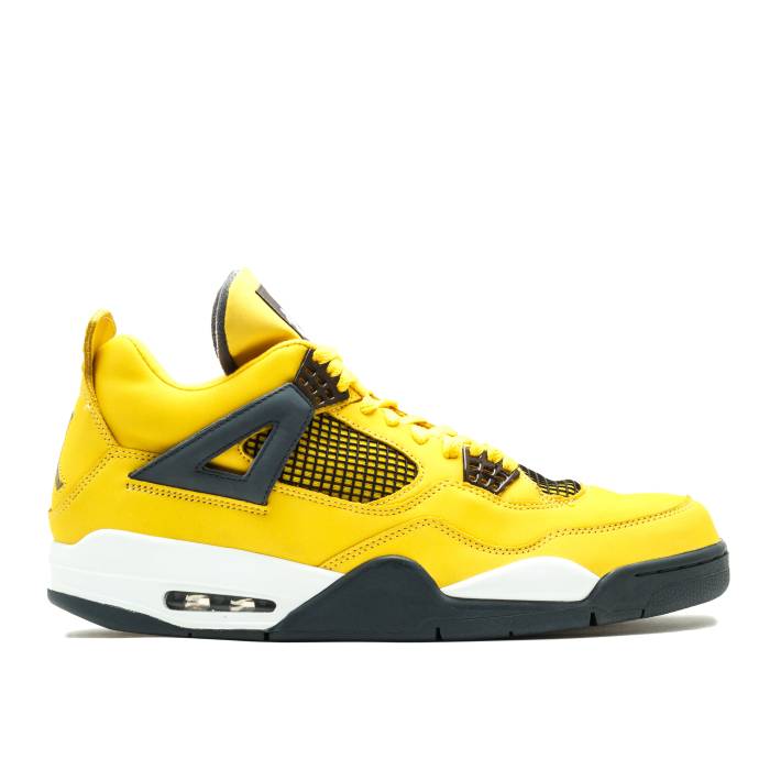 ナイキ エアジョーダン Air Jordan 【 Jordan 4 Retro Ls \u0027Lightning\u0027 2006 Men Tour Yellow/Dark Blue/Grey/White 】 レトロ メンズ yellow 黄味がかった・黄色 青み 青色 薄墨色 薄墨色 白いこと 白いこと