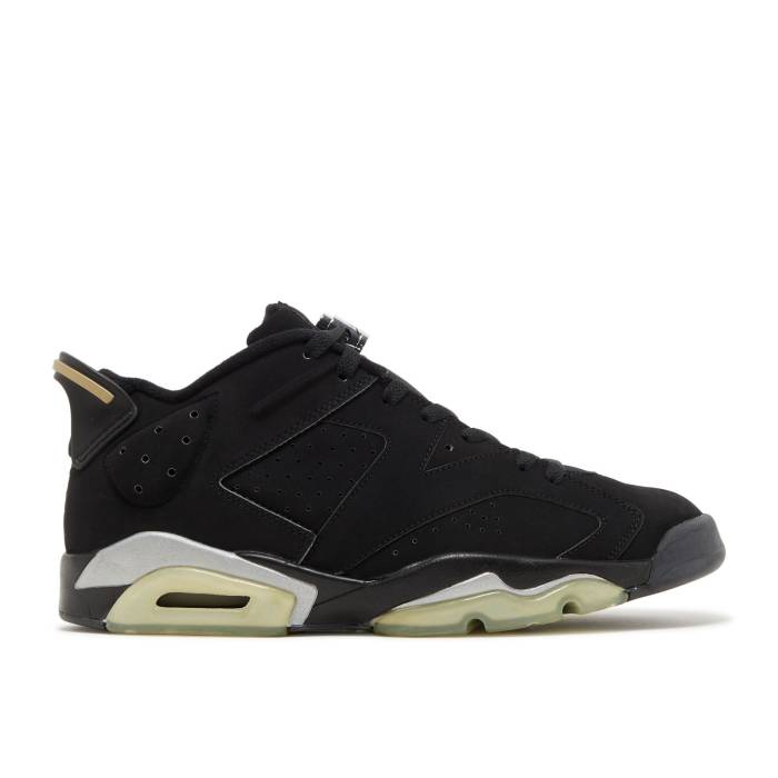 ナイキ エアジョーダン Air Jordan 【 Jordan 6 Retro Low \u0027Chrome\u0027 2002 Men Black/Metallic Silver 】 レトロ メンズ 黒いこと 黒いこと Silver しろがね色・しろがね色