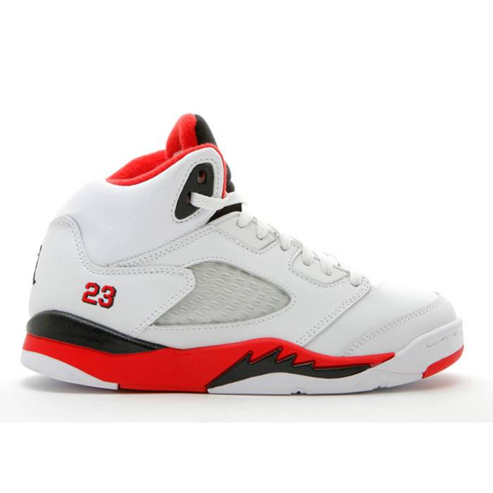 ナイキ エアジョーダン Air Jordan 【 Jordan 5 Retro Ps Youth White/Fire-Red-Black 】 レトロ ジュニア キッズ 白色 ホワイト|スニケス