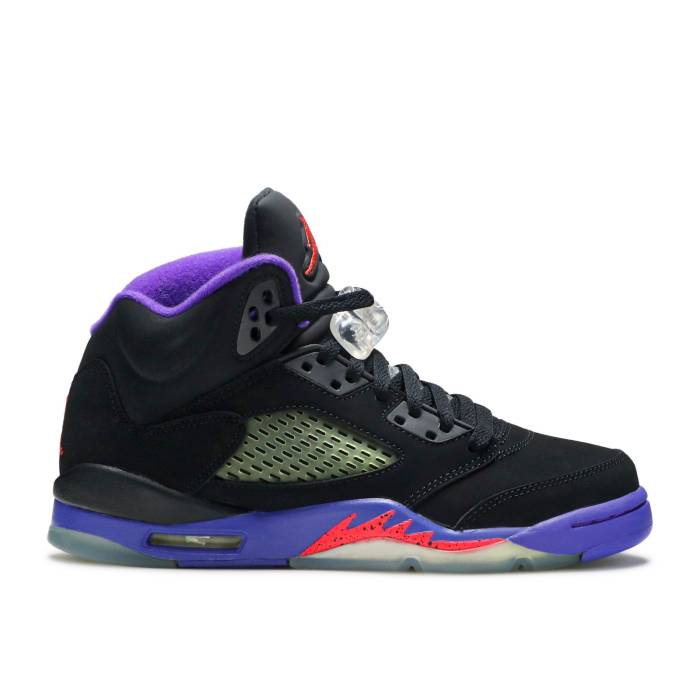 ナイキ エアジョーダン Air Jordan 【 Jordan 5 Retro Gg 'Raptors' Youth Black/Ember Glow-Fierce Purple 】 レトロ ジュニア キッズ 黒色 ブラック Purple 紫・パープル|スニケス