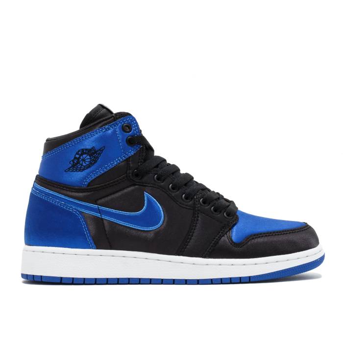ナイキ エアジョーダン Air Jordan 【 Jordan 1 Retro Og Bg Ep \u0027Satin Royal\u0027 Youth Black/Varsity Royal-White 】 レトロ 御坊っちゃん キッズ 黒いこと 黒いこと