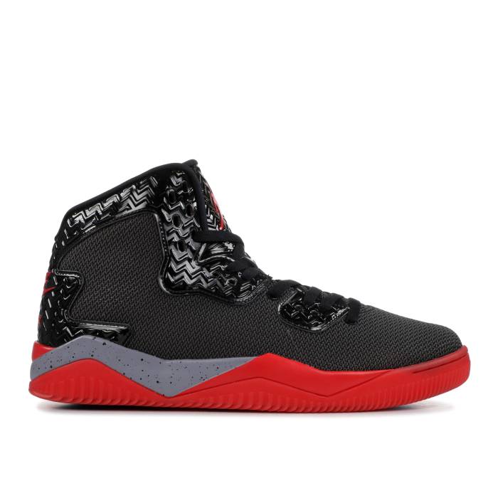 ナイキ エアジョーダン Air Jordan 【 Jordan Air Spike Forty Pe 'Black Fire Red' Men Black/Fire Red-Cement Grey 】 ファイア メンズ 黒色 ブラック ファイア 灰色 グレー|スニケス