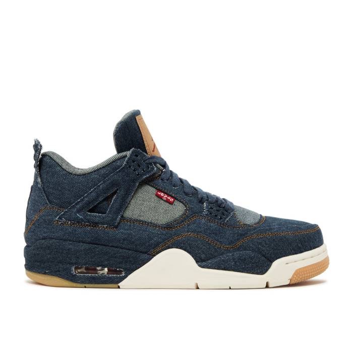 ナイキ エアジョーダン Air Jordan 【 Levi X Jordan 4 Retro Denim Men Denim/Denim/Sail/Game Red 】 レトロ メンズ デニム Game ゲーム Red 赤・レッド