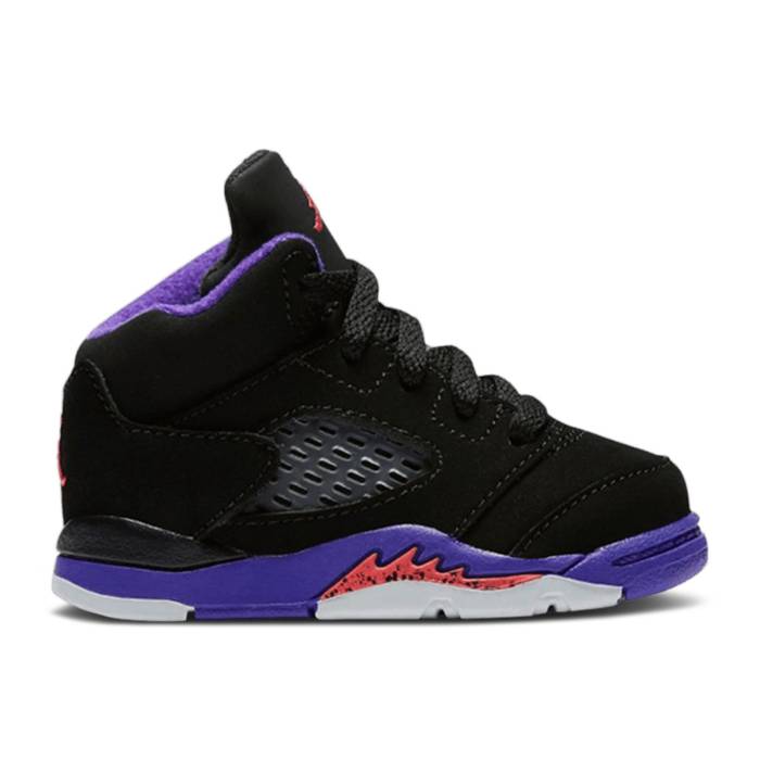 ナイキ エアジョーダン Air Jordan 【 Jordan 5 Retro Td \u0027Raptors\u0027 Infant Black/Ember Flow-Fierce Purple 】 レトロ もの言う花 黒いこと 黒いこと Purple 紫・パープル