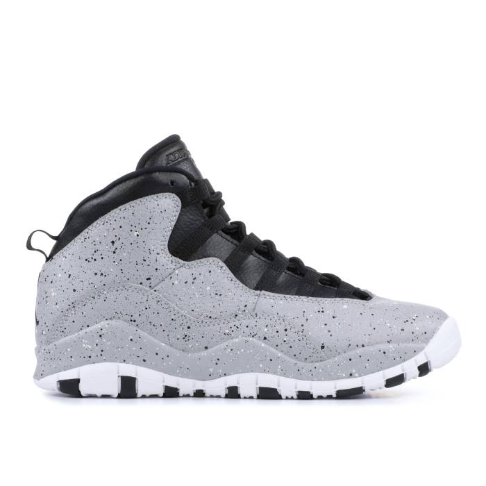 ナイキ　エアジョーダン Air Jordan 【 Jordan 10 Retro Gs 'Cement' Youth Light Smoke/University Red-Black-White 】 レトロ ジュニア キッズ｜スニケス