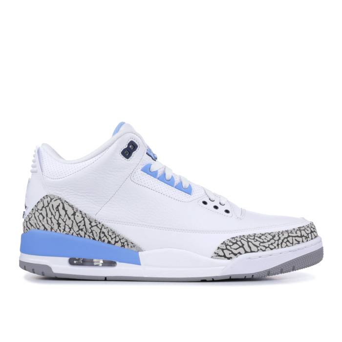 ナイキ　エアジョーダン Air Jordan 【 Jordan 3 Retro 'Unc' Player Exclusive Men White/Valor Blue/Cement Grey 】 レトロ メンズ 白色 ホワイト 青色 ブルー 灰色・シメント 灰色 グレー 751,560円