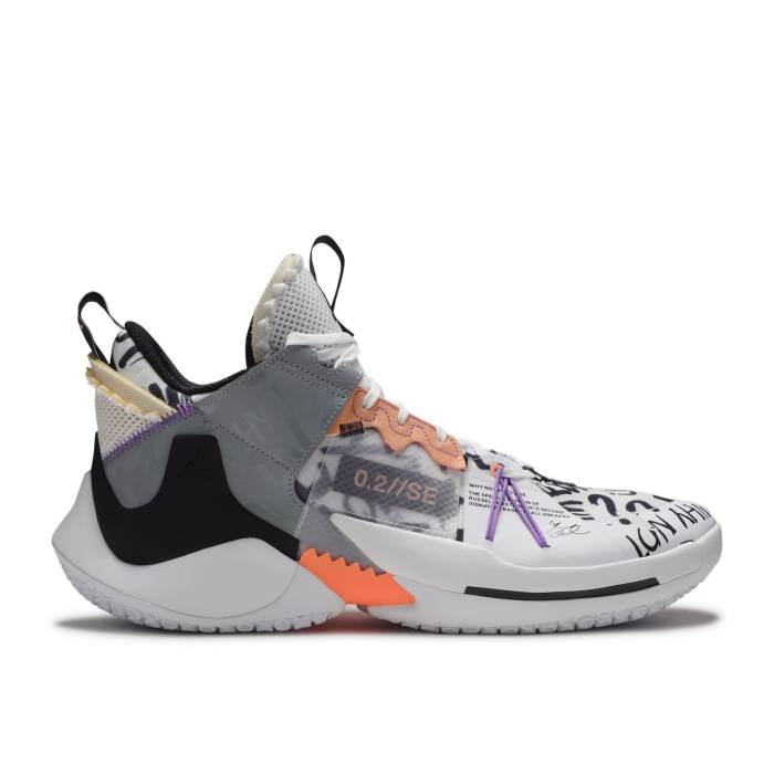 ナイキ　エアジョーダン Air Jordan 【 Jordan Why Not Zer0.2 Se 'Orange Pulse' Men White/Orange Pulse-Black-Particle Grey 】 メンズ 白色 ホワイト orange 橙・オレンジ 灰色 グレー 142,000円