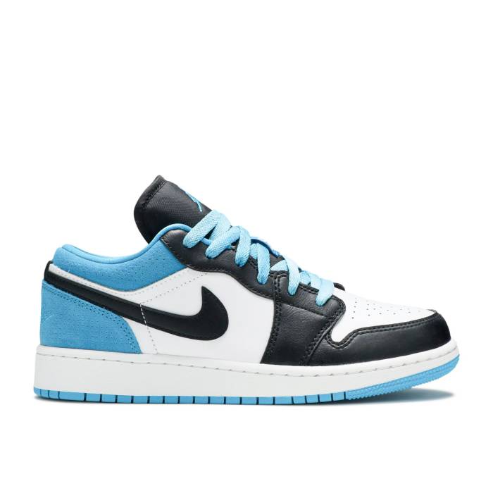 ナイキ エアジョーダン Air Jordan 【 Jordan 1 Low Se ガウス \u0027Laser Blue\u0027 Youth Black/Black/Laser Blue/White 】 御坊っちゃん キッズ 黒いこと 黒いこと Laser レーザ 青味 青色 白いこと 白いこと キッズ・ベビー・マタニティ-キッズファッション