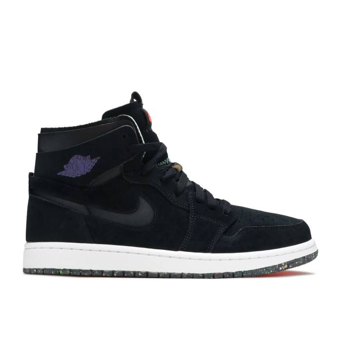 ナイキ エアジョーダン Air Jordan 【 Jordan 1 High Zoom Comfort \u0027Court Black\u0027 Men Black/Court Purple/Hot Punch/Green Glow 】 ご機嫌 望遠レンズ メンズ 黒いこと 黒いこと 厚地の外套 Purple 紫・パープル green 緑・緑であること