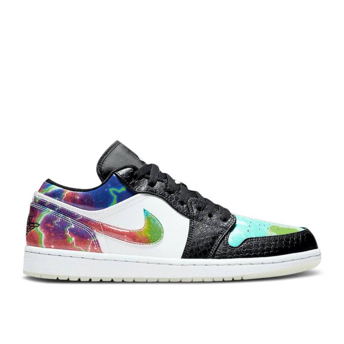 ナイキ エアジョーダン Air Jordan 【 Jordan 1 Low \u0027Galaxy\u0027 Men White/Black/Multi-Color 】 メンズ 白いこと 白いこと 黒いこと 黒いこと