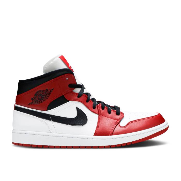 ナイキ エアジョーダン Air Jordan 【 Jordan 1 Mid Chicago Men White/Gym Red/Black 】 ミッド メンズ 白色 ホワイト Red 赤・レッド 黒色 ブラック