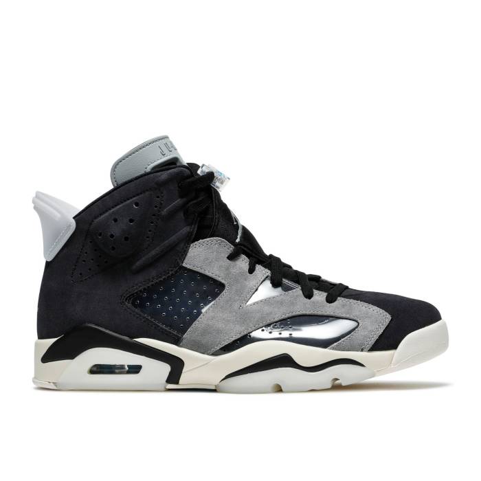 ナイキ エアジョーダン Air Jordan 【 Wmns Jordan 6 Retro \u0027Tech Chrome\u0027 Women Black/Light Smoke Grey/Sail/Chrome 】 レトロ レディース 黒いこと 黒いこと 薄墨色 薄墨色