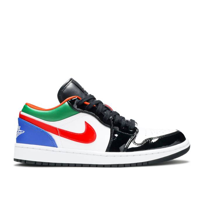 ナイキ エアジョーダン Air Jordan 【 Wmns Jordan 1 Low \u0027Multi-Color\u0027 Women White/Black/Multi-Color 】 レディース 白いこと 白いこと 黒いこと 黒いこと