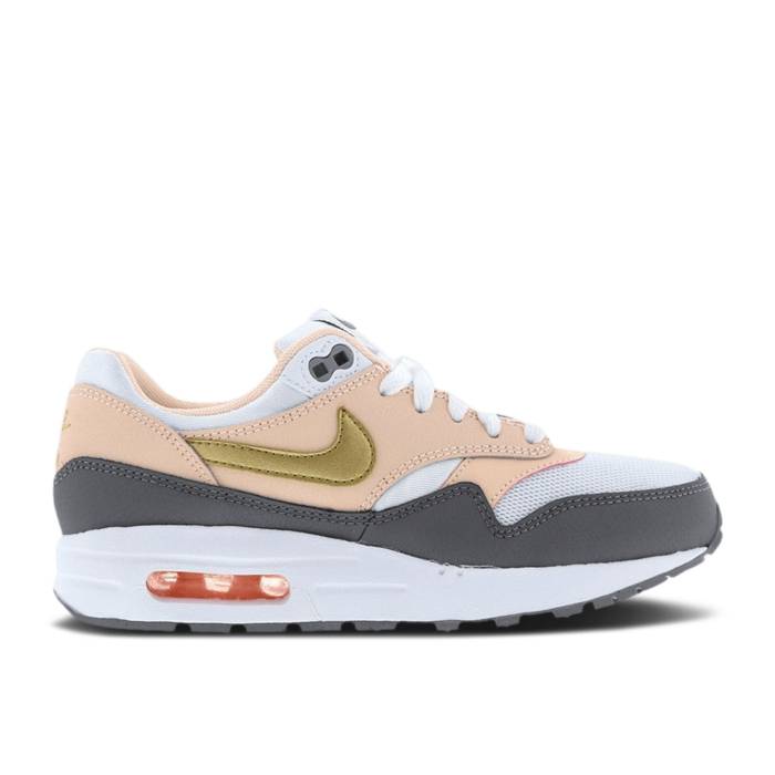ナイキ エアジョーダン Air Jordan 【 Air Max 1 ガウス \u0027Crimson Tint\u0027 Men White/Metallic Gold/Gunsmoke 】 マックス メンズ 白いこと 白いこと ゴールド