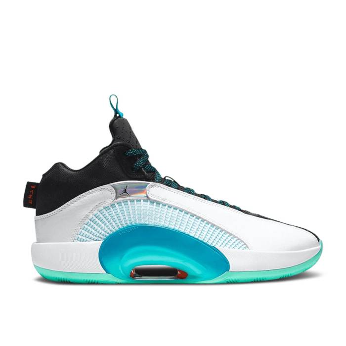 ナイキ エアジョーダン Air Jordan 【 Guo Ailun X Jordan 35 Gc Pf \u0027Morpho\u0027 Men White/Black/Laser Blue/Metallic Silver 】 メンズ 白いこと 白いこと 黒いこと 黒いこと Laser レーザ 青み 青色 Silver しろがね色・しろがね色