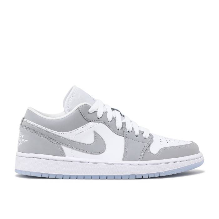 ナイキ エアジョーダン Air Jordan 【 Wmns Jordan 1 Low \u0027White Wolf Grey\u0027 Women White/Wolf Grey/Aluminum 】 レディース 白いこと 白いこと 薄墨色 薄墨色