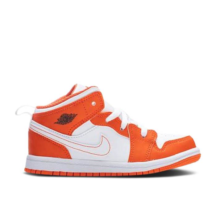 ナイキ エアジョーダン Air Jordan 【 Jordan 1 Mid Se Td \u0027Electro Orange\u0027 Infant Electro Orange/Black/White 】 ミッド もの言う花 orange 橙・オレンジ色 黒いこと 黒いこと 白いこと 白いこと