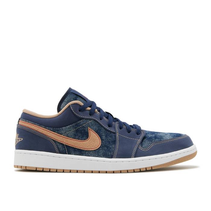 ナイキ エアジョーダン Air Jordan 【 Jordan 1 Low Se \u0027Denim\u0027 Men Midnight Navy/Muslin 】 メンズ 紺色 米国海軍