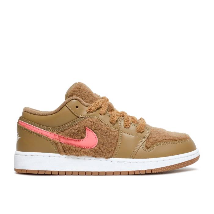 ナイキ エアジョーダン Air Jordan 【 Jordan 1 Low Utility Gs Teddy Bear Youth Dark Driftwood/Racer Blue 】 ジュニア キッズ 青色 ブルー