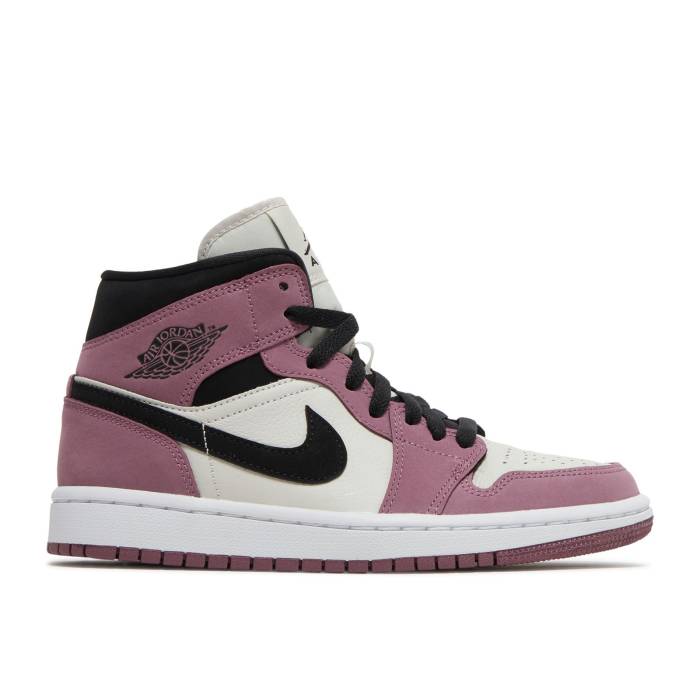 ナイキ　エアジョーダン Air Jordan 【 Wmns Jordan 1 Mid Se 'Berry Pink' Women Light Mulberry/Light Bone/White/Black 】 ミッド レディース 白色 ホワイト 黒色 ブラック